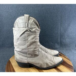 Dingo Black 15244 Slouch Western Pigskin Gray Cowboy Boots Mens 12D
